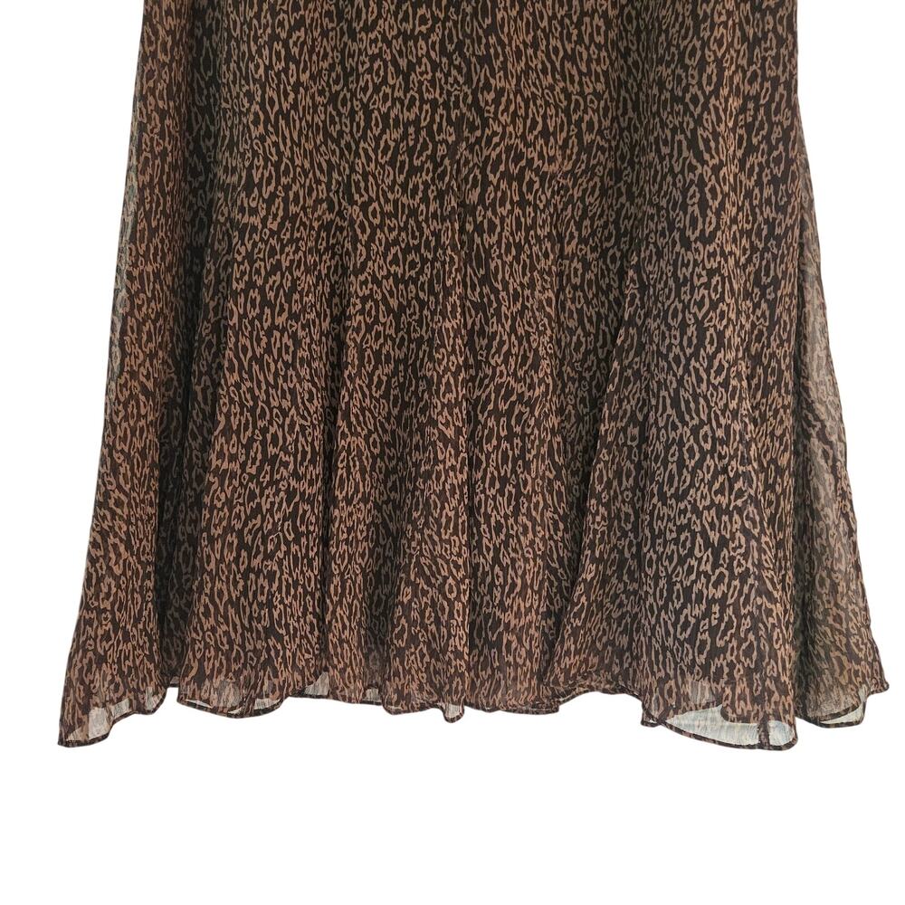 Charter Club Womens Silk Animal Print Midi Skirt Sz 10 Gypsy Fairy Whimsygoth - Picture 3 of 12